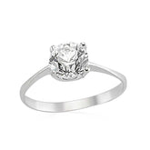 Bague pour femme en argent avec pierre unique